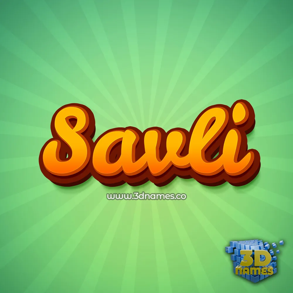 savli in Green Rays style - 3D name wallpaper