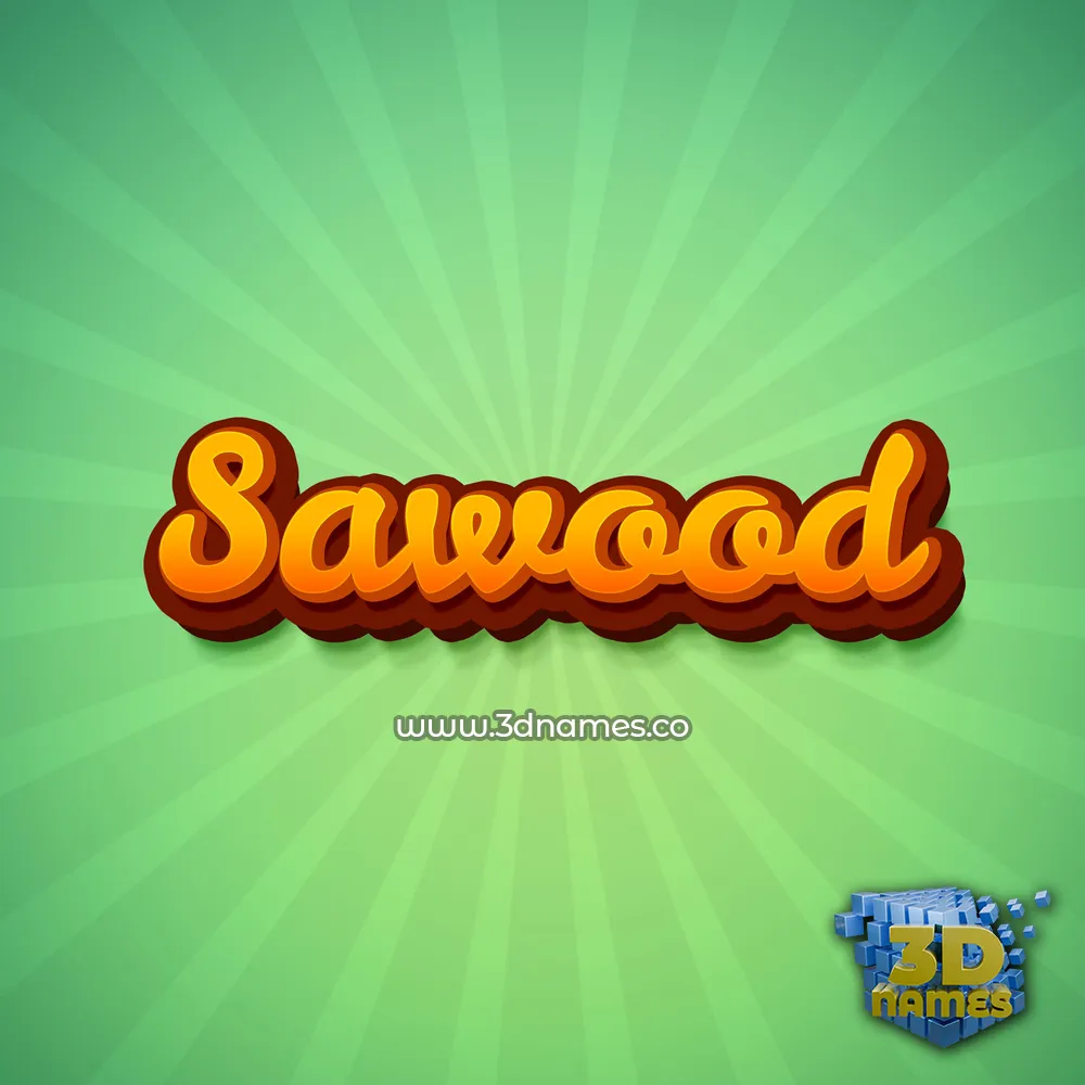 sawood in Green Rays style - 3D name wallpaper