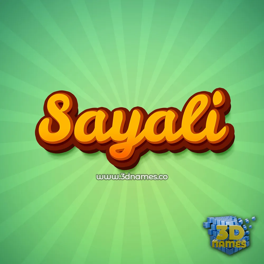 sayali in Green Rays style - 3D name wallpaper