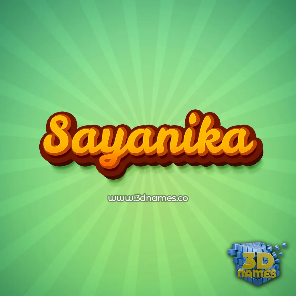 sayanika in Green Rays style - 3D name wallpaper