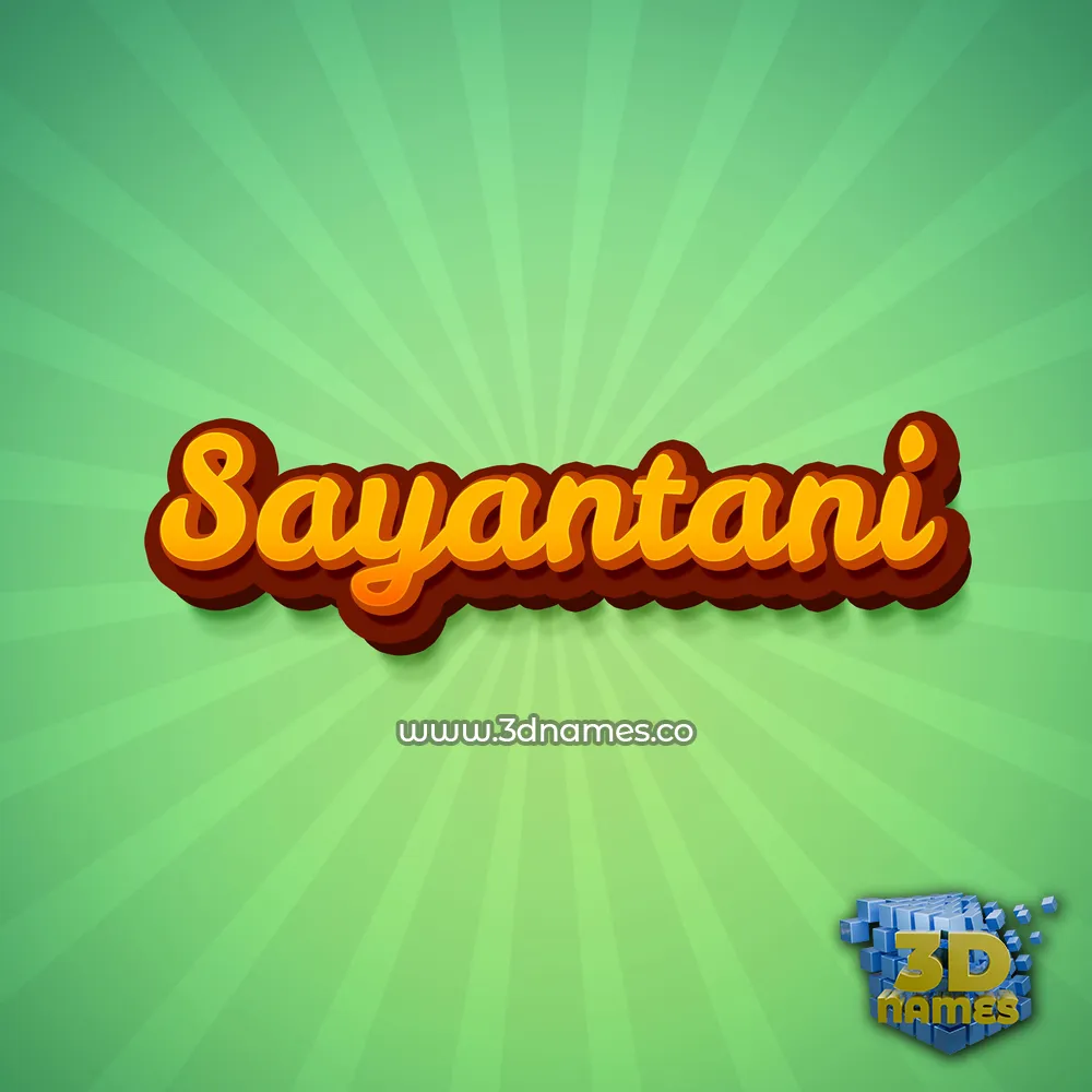 sayantani in Green Rays style - 3D name wallpaper