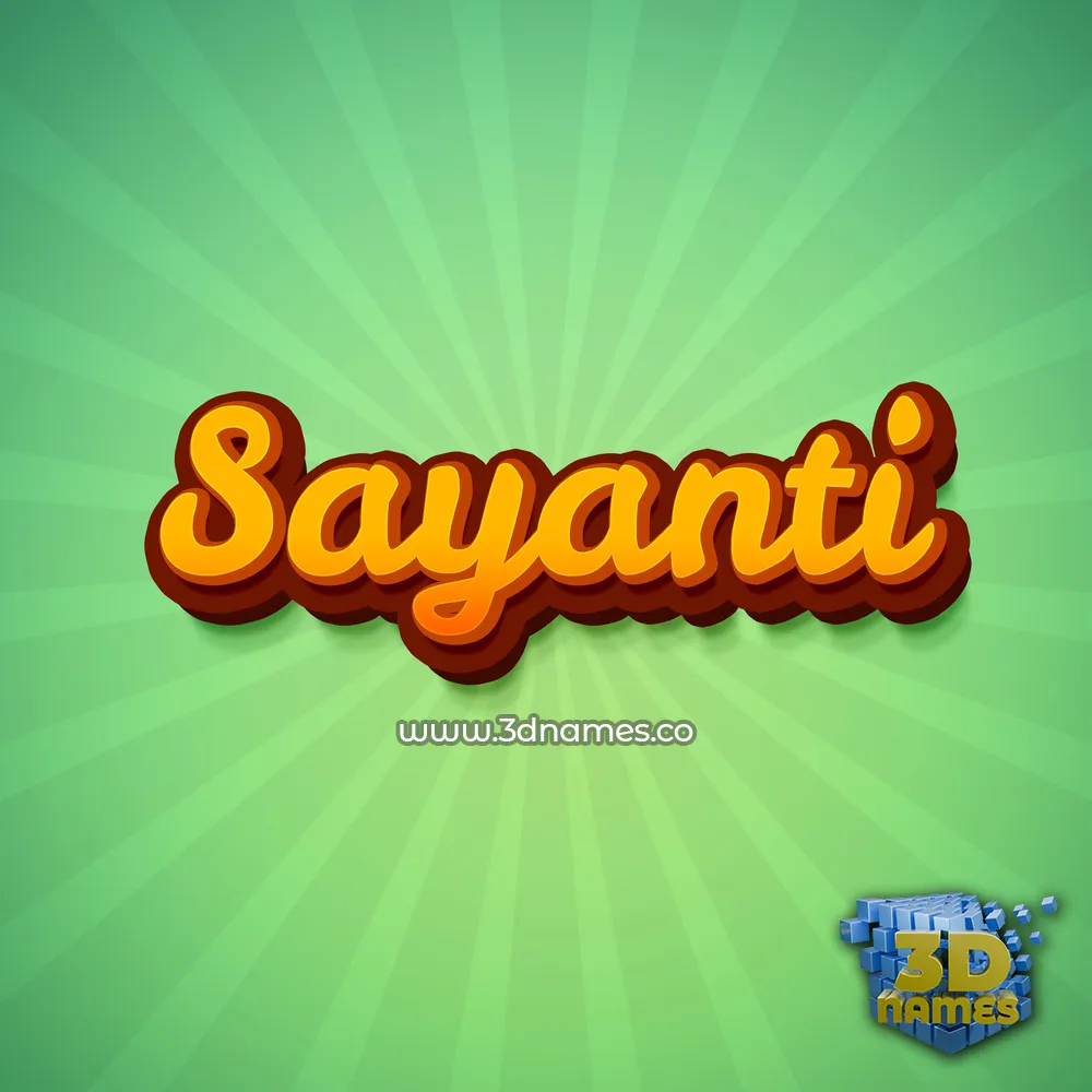 sayanti in Green Rays style - 3D name wallpaper