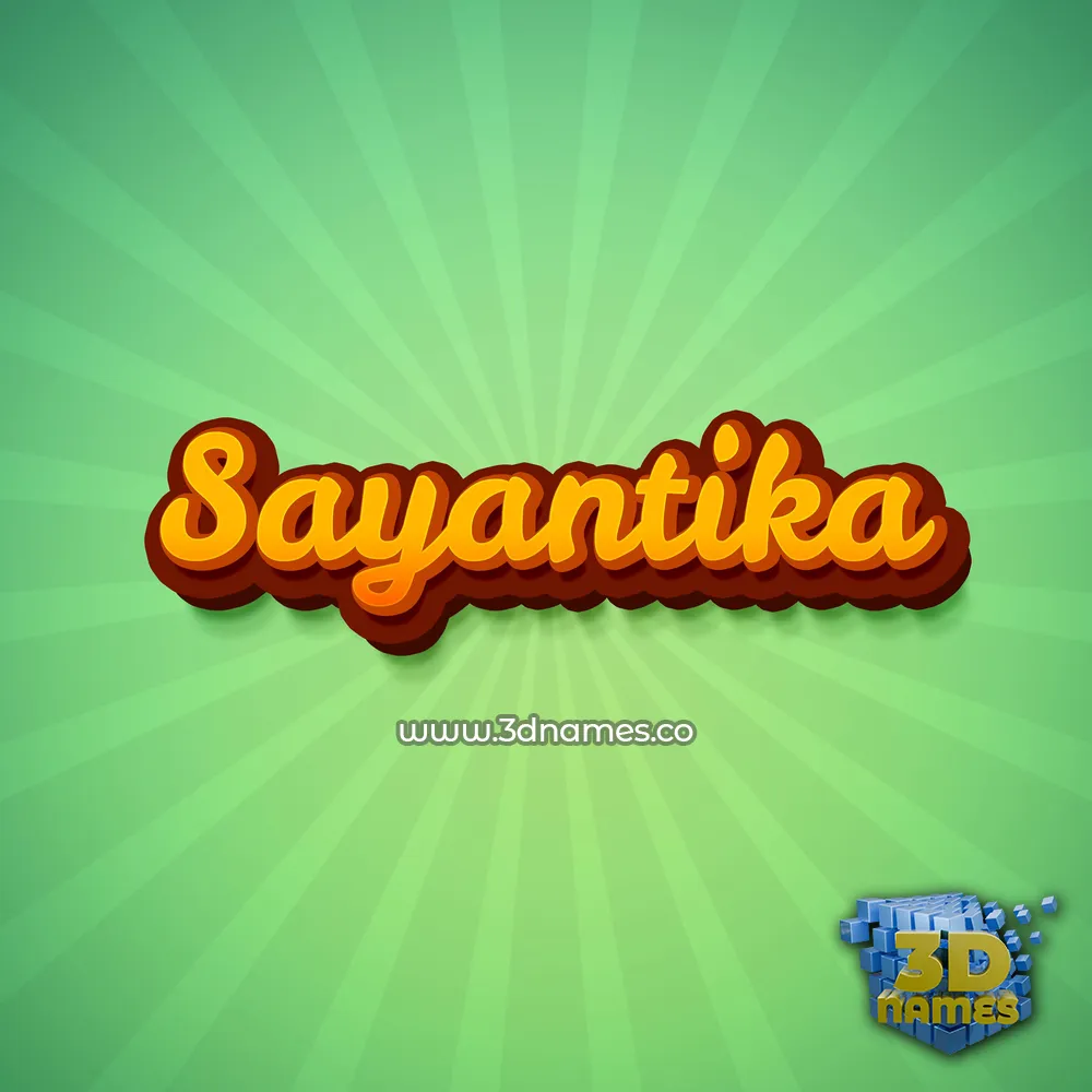 sayantika in Green Rays style - 3D name wallpaper