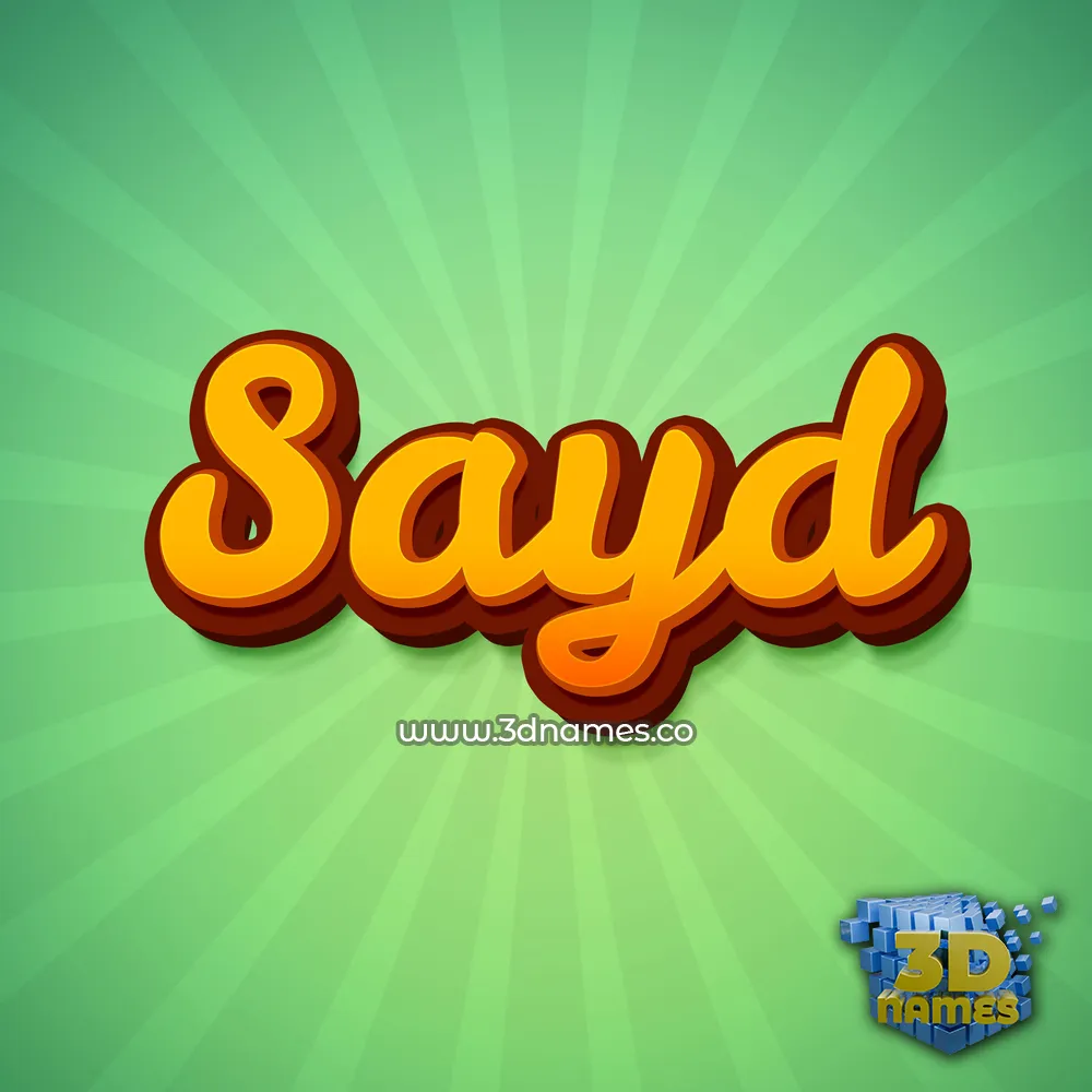 sayd in Green Rays style - 3D name wallpaper