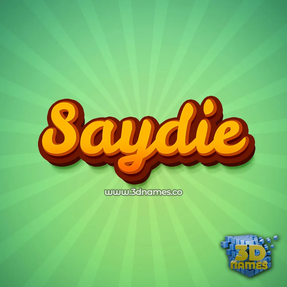 saydie in Green Rays style - 3D name wallpaper