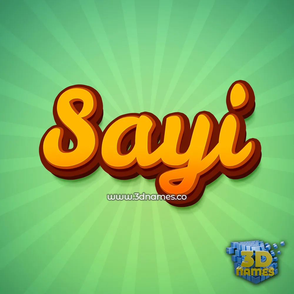 sayi in Green Rays style - 3D name wallpaper