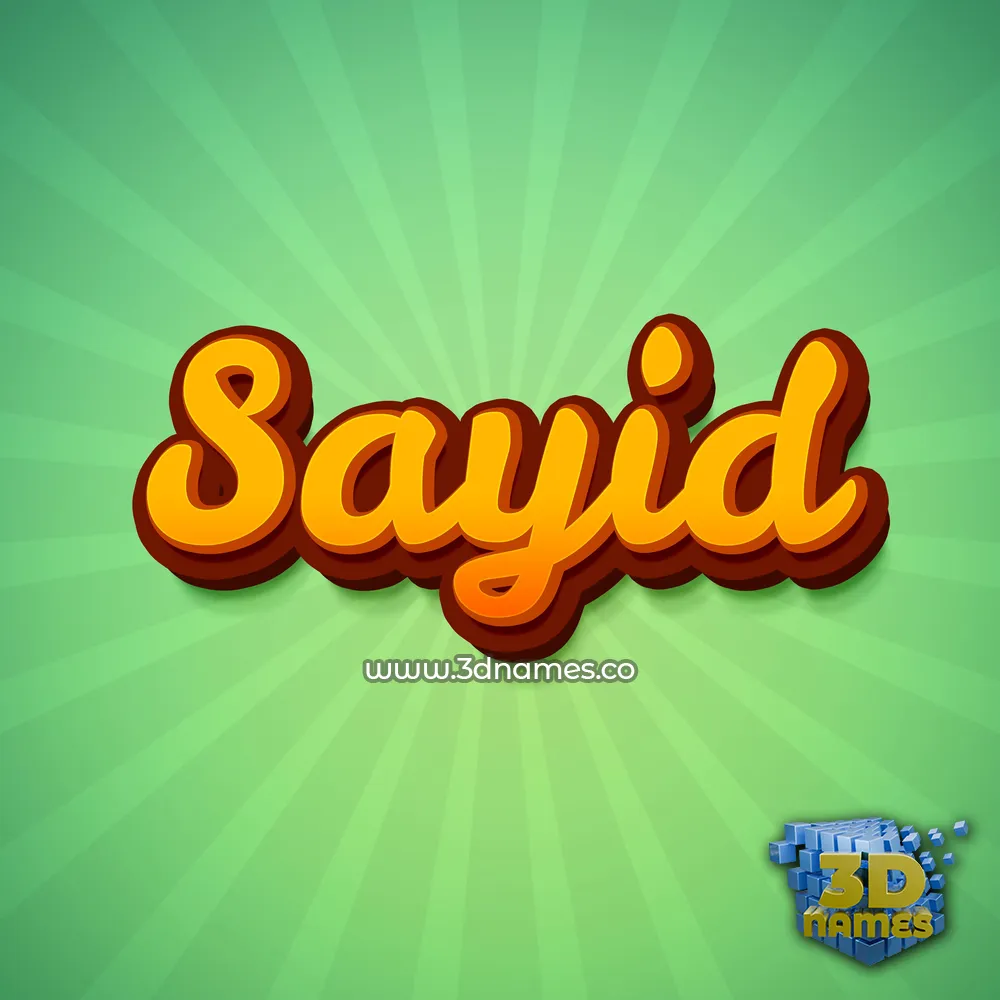 sayid in Green Rays style - 3D name wallpaper