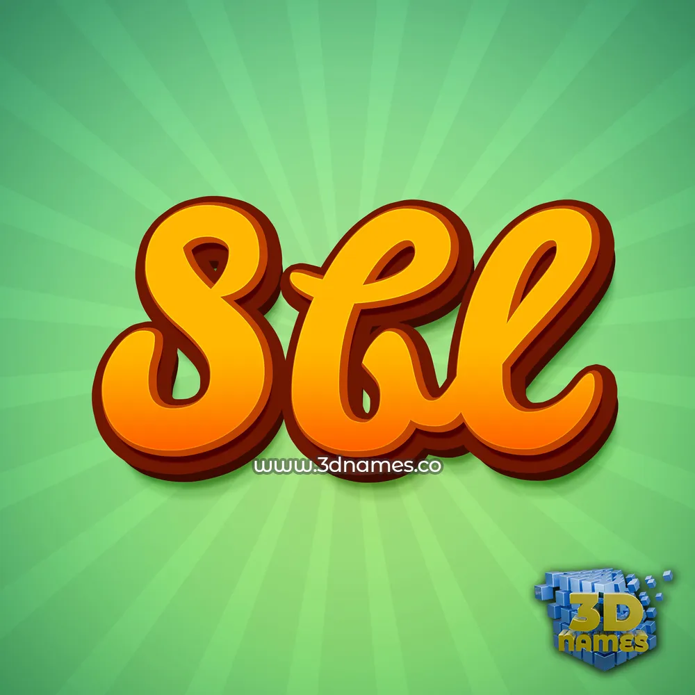 sbl in Green Rays style - 3D name wallpaper