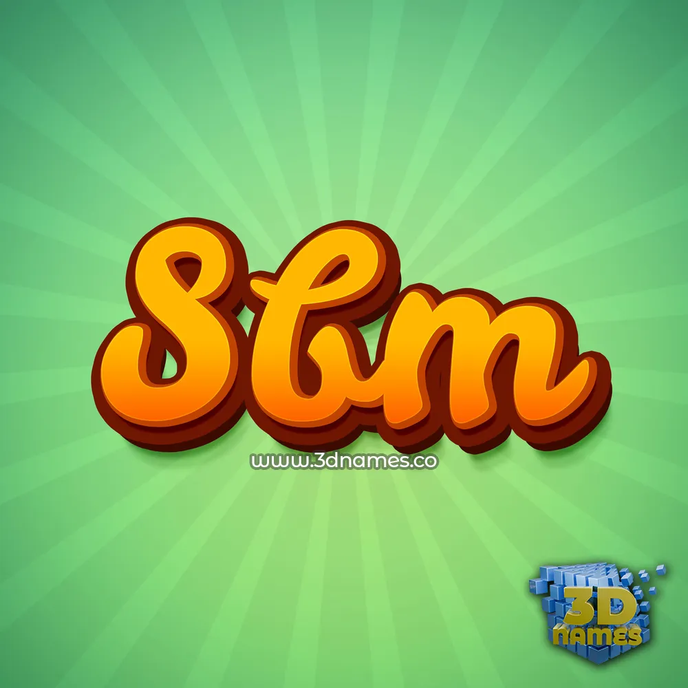 sbm in Green Rays style - 3D name wallpaper
