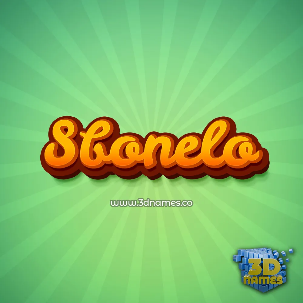sbonelo in Green Rays style - 3D name wallpaper