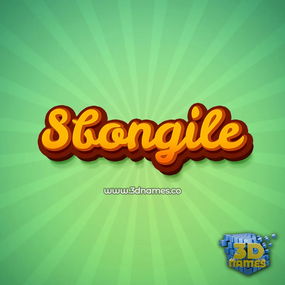 sbongile in Green Rays style - 3D name wallpaper