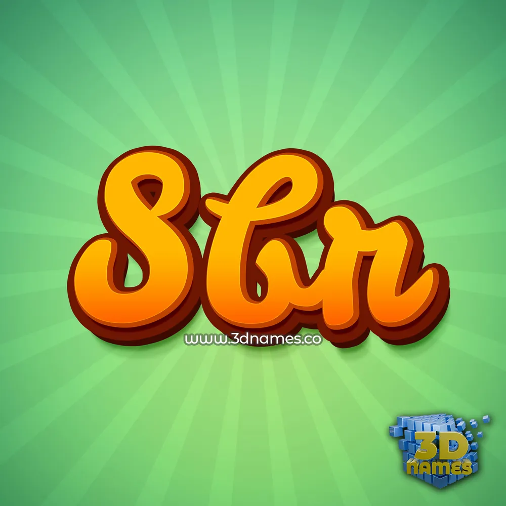 sbr in Green Rays style - 3D name wallpaper