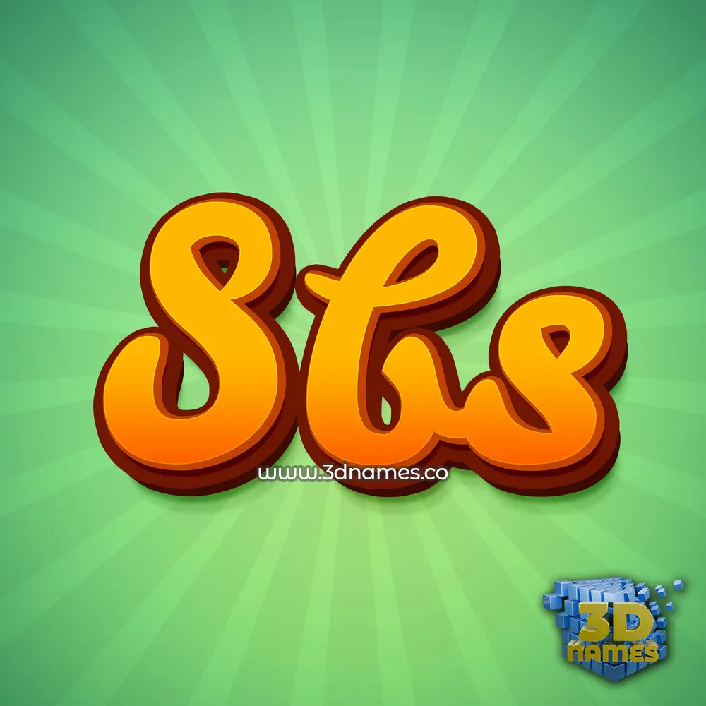 sbs in Green Rays style - 3D name wallpaper