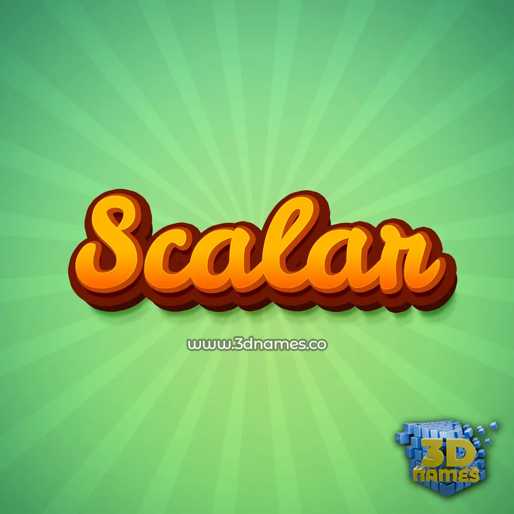 scalar in Green Rays style - 3D name wallpaper