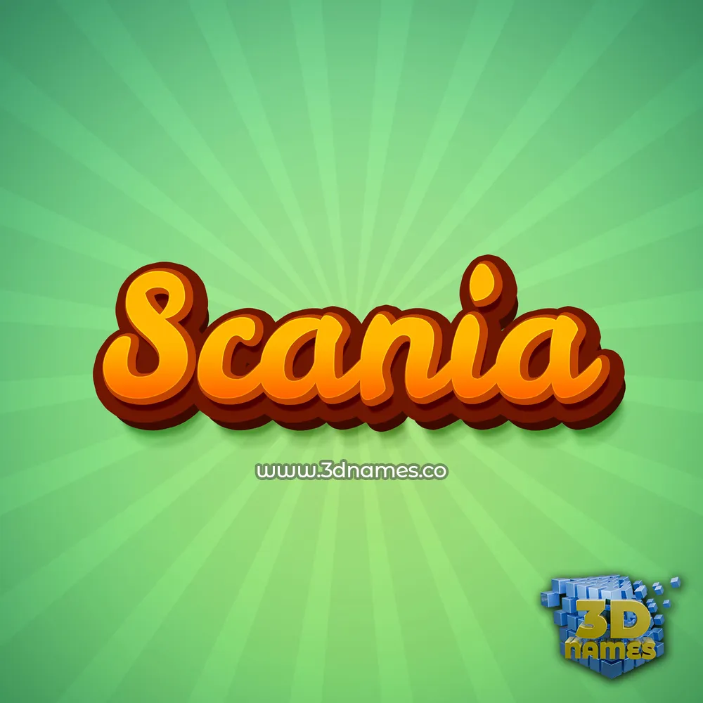 scania in Green Rays style - 3D name wallpaper