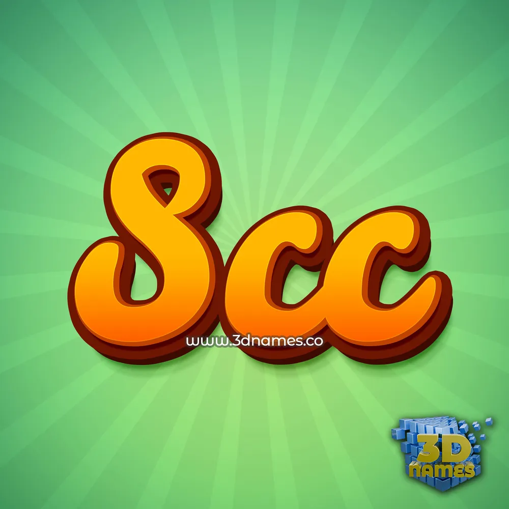 scc in Green Rays style - 3D name wallpaper