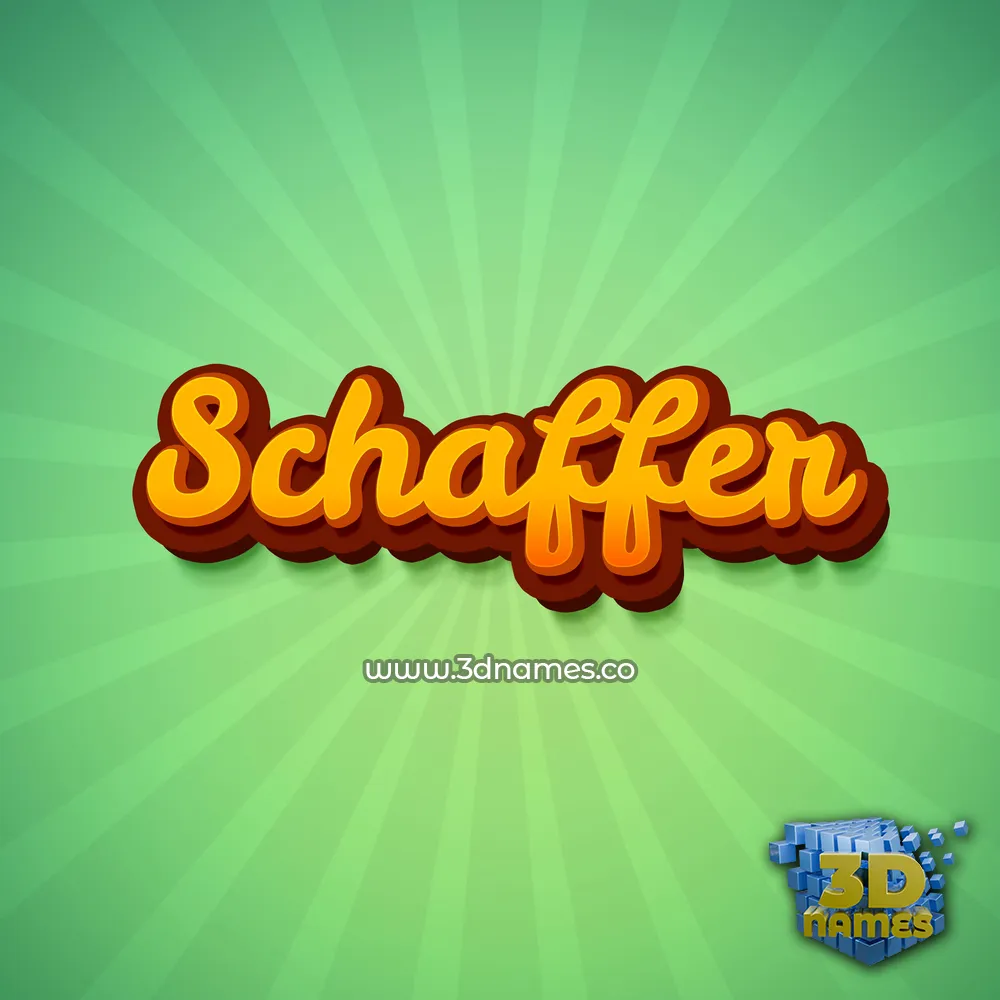 schaffer in Green Rays style - 3D name wallpaper
