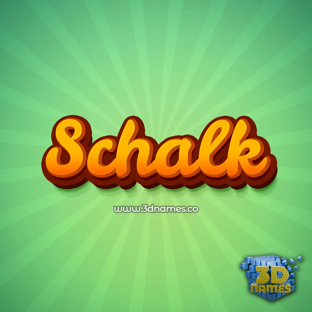 schalk in Green Rays style - 3D name wallpaper