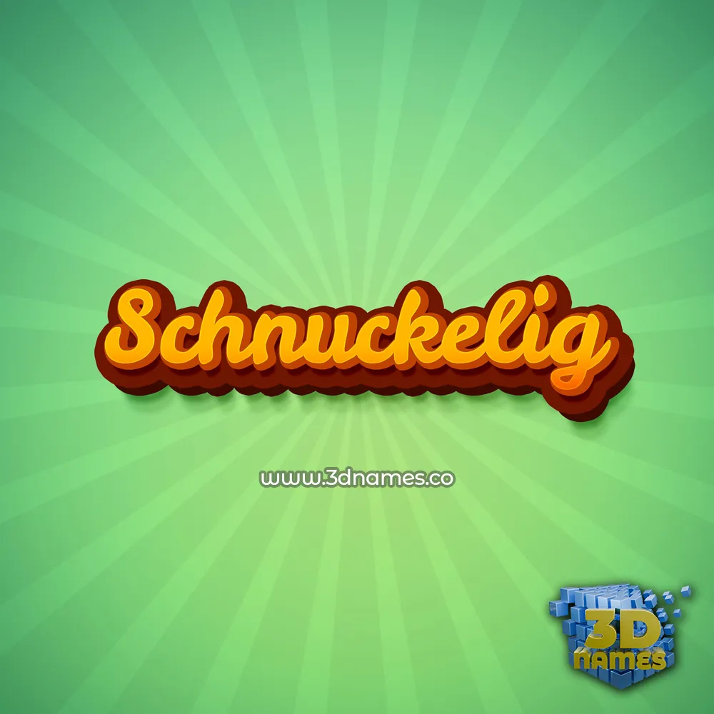 schnuckelig in Green Rays style - 3D name wallpaper