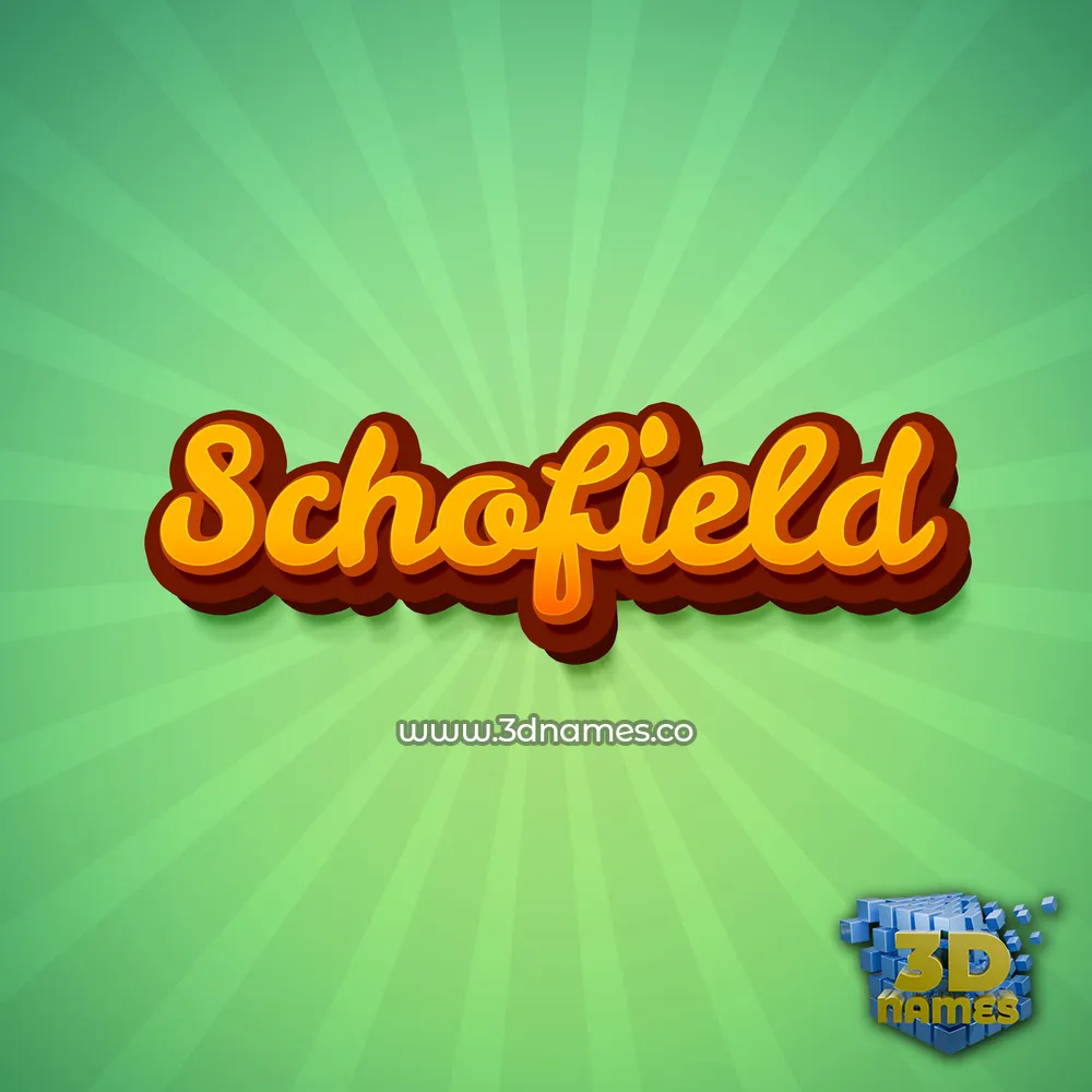 schofield in Green Rays style - 3D name wallpaper