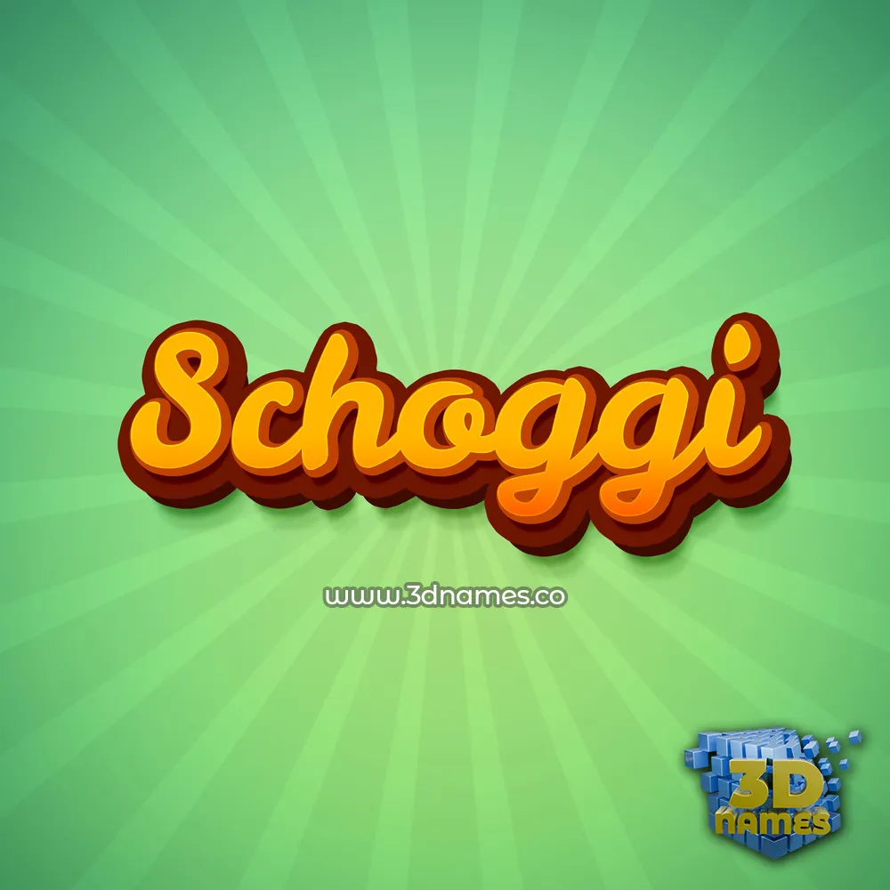 schoggi in Green Rays style - 3D name wallpaper