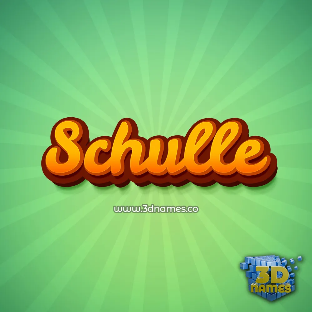schulle in Green Rays style - 3D name wallpaper