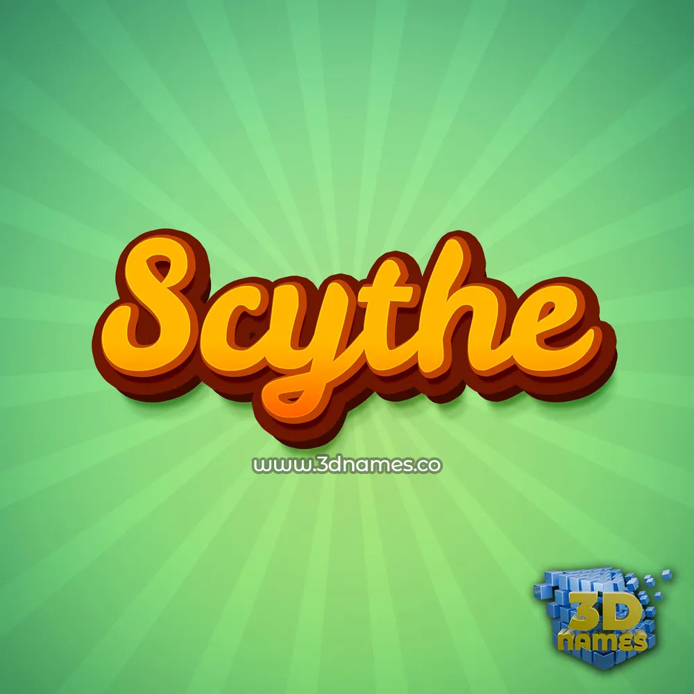 scythe in Green Rays style - 3D name wallpaper