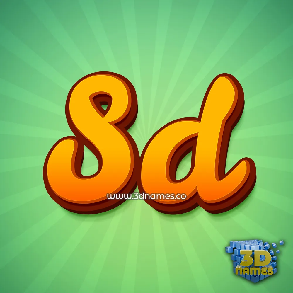 sd in Green Rays style - 3D name wallpaper