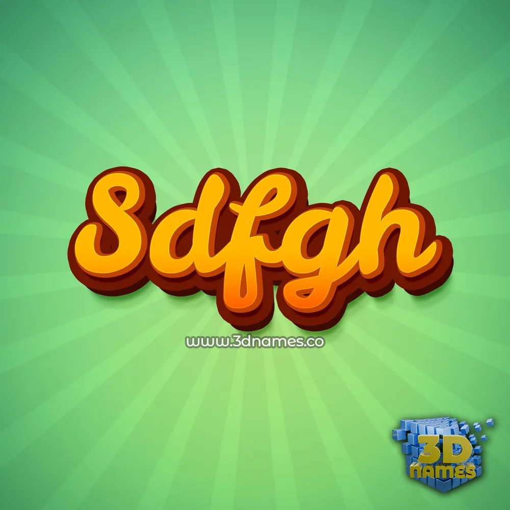 sdfgh in Green Rays style - 3D name wallpaper