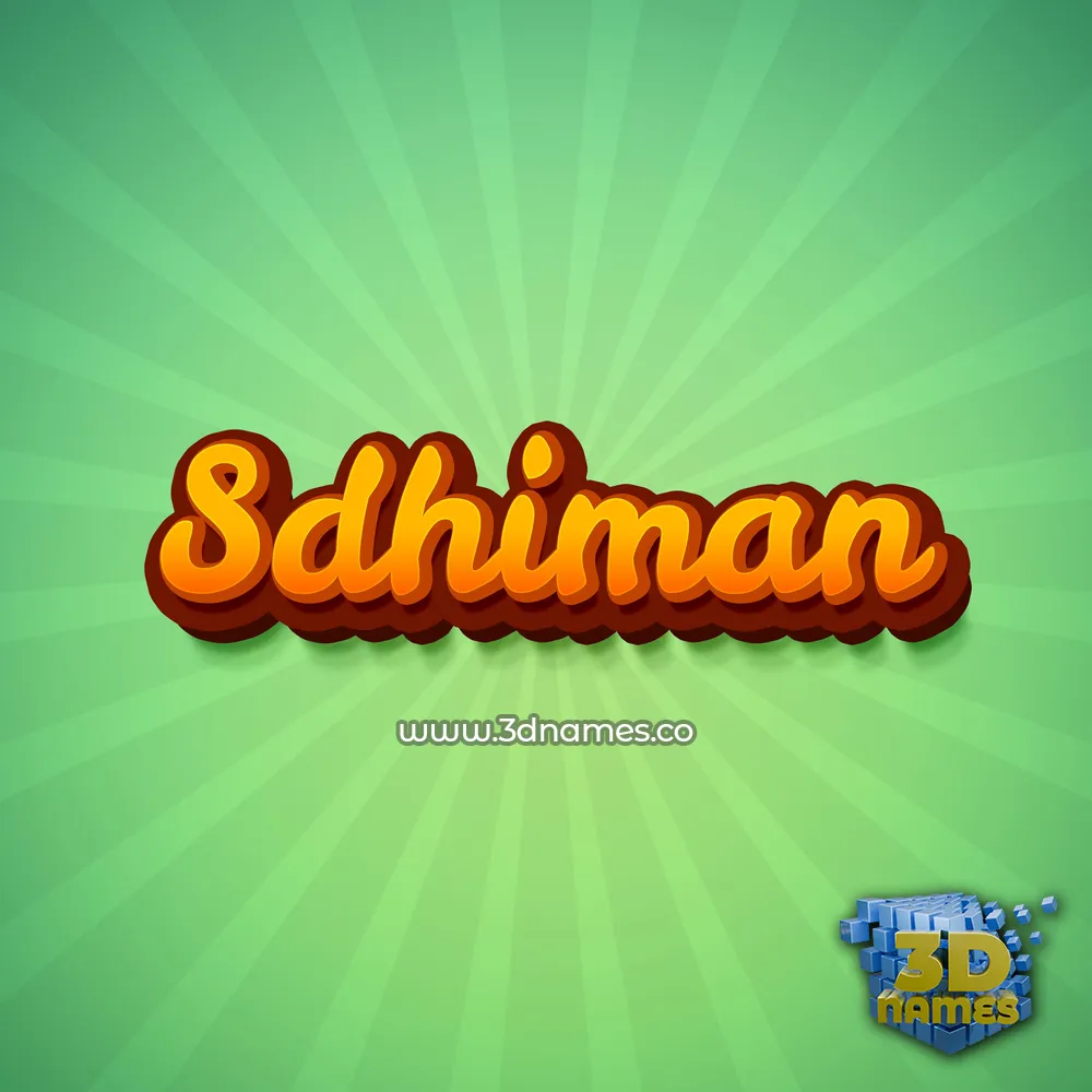 sdhiman in Green Rays style - 3D name wallpaper