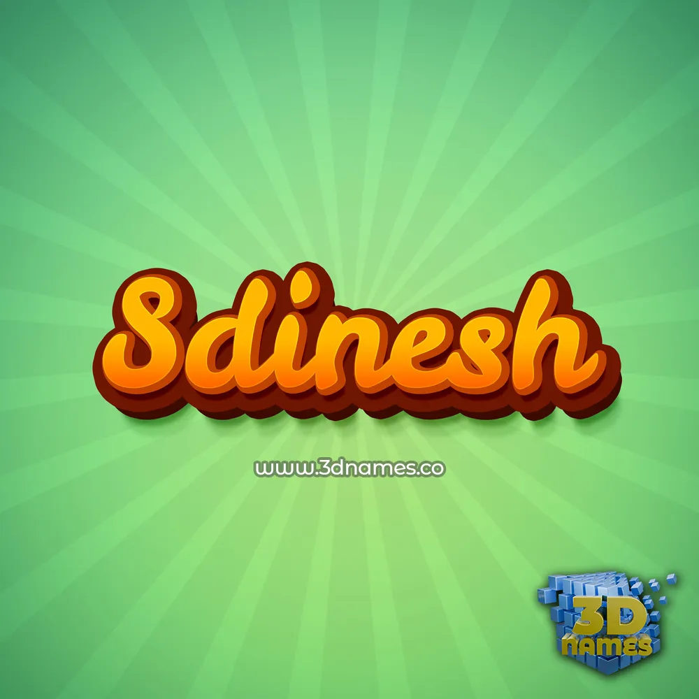 sdinesh in Green Rays style - 3D name wallpaper
