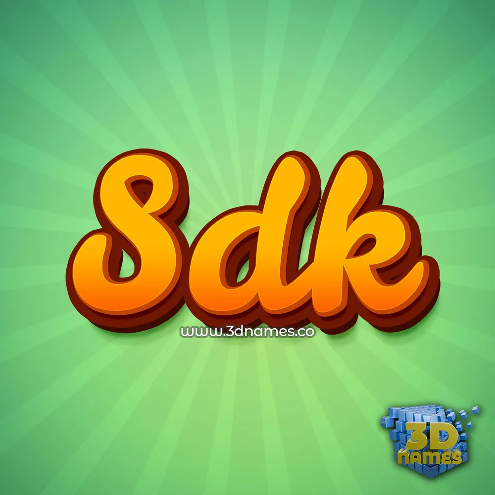 sdk in Green Rays style - 3D name wallpaper