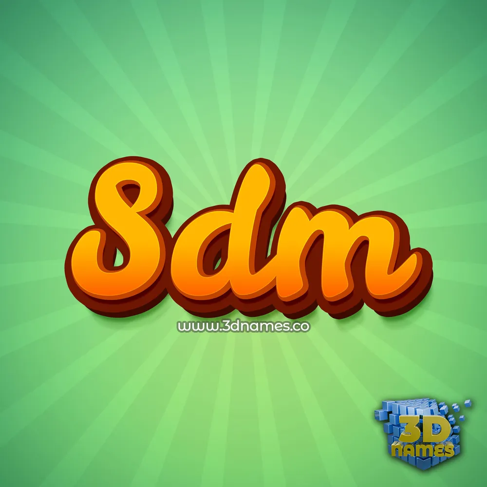 sdm in Green Rays style - 3D name wallpaper