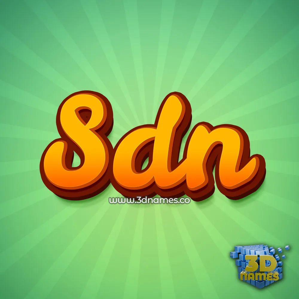sdn in Green Rays style - 3D name wallpaper