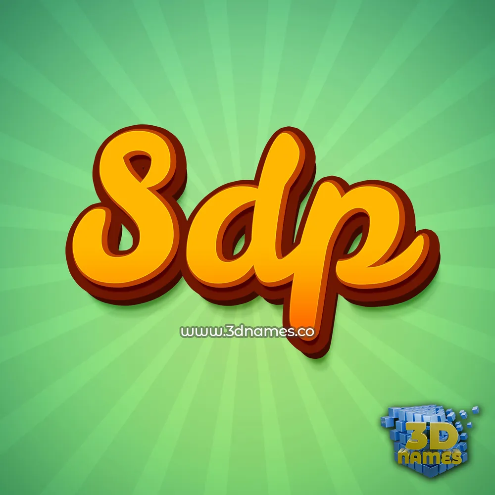 sdp in Green Rays style - 3D name wallpaper