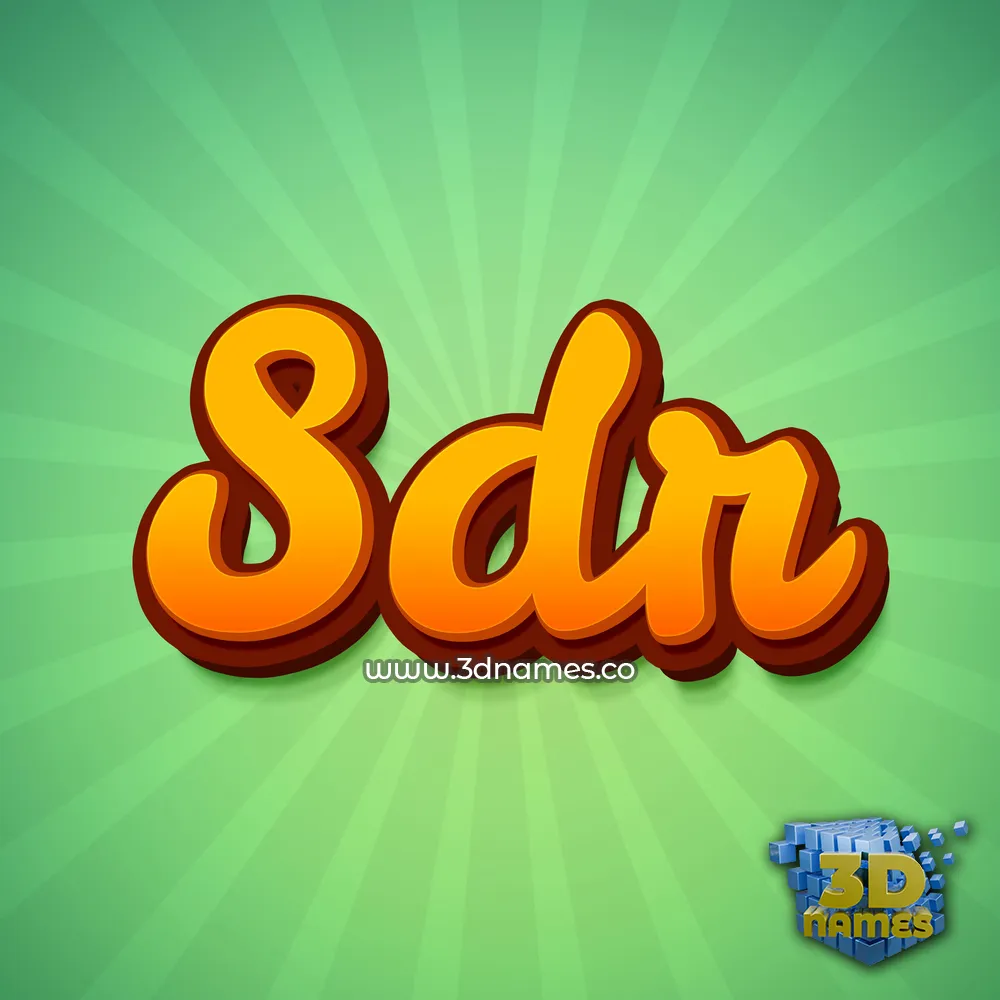 sdr in Green Rays style - 3D name wallpaper