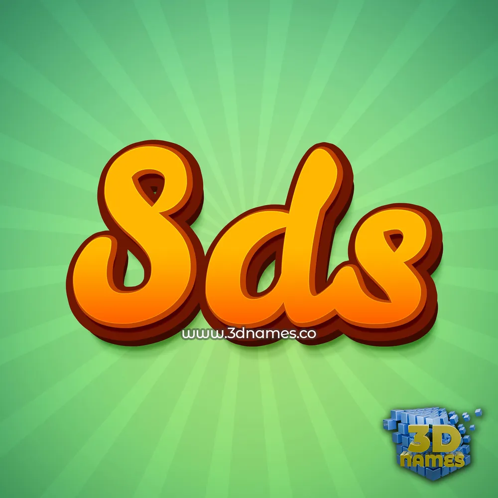 sds in Green Rays style - 3D name wallpaper