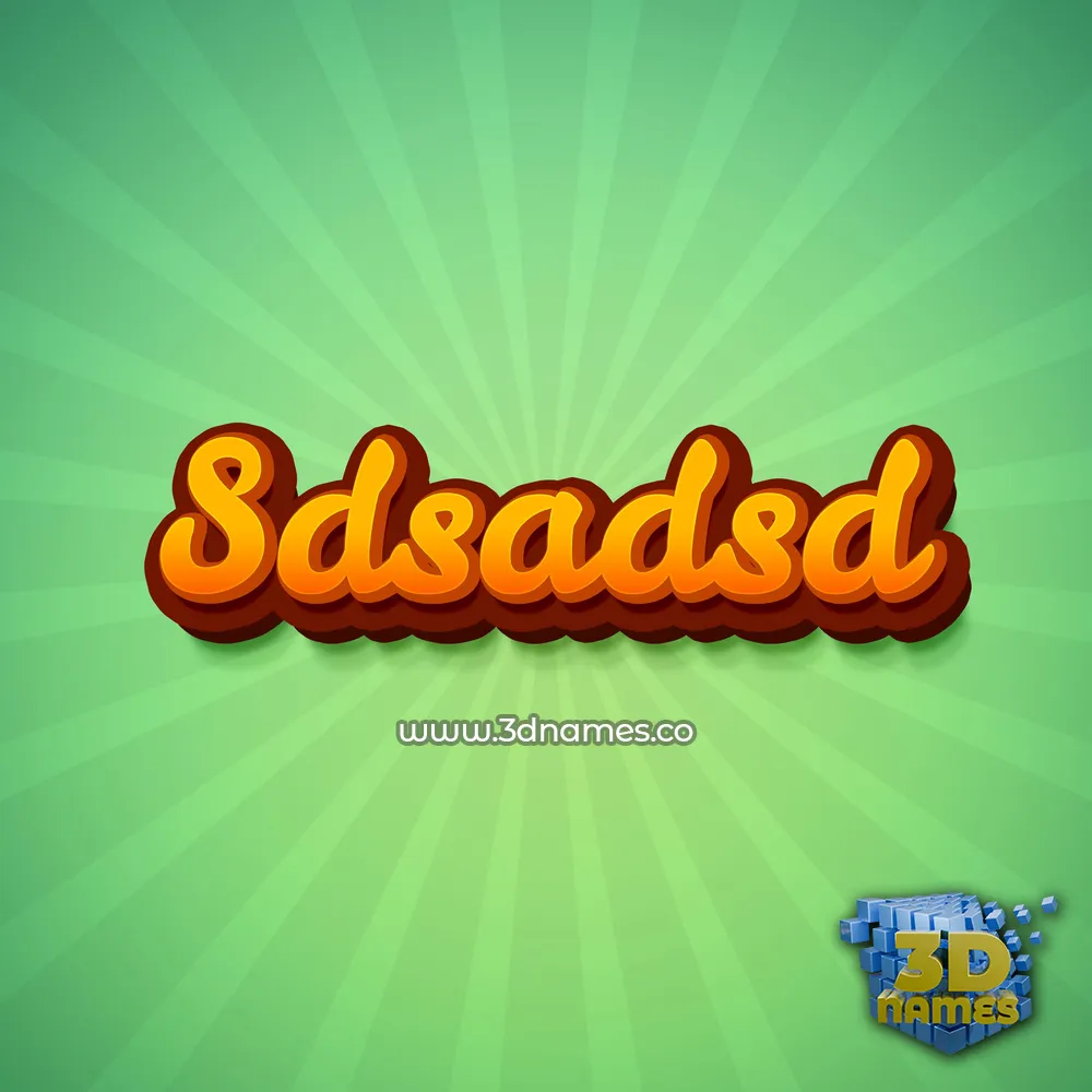 sdsadsd in Green Rays style - 3D name wallpaper