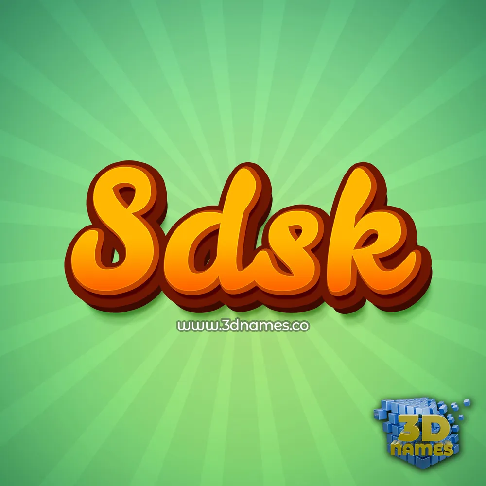 sdsk in Green Rays style - 3D name wallpaper