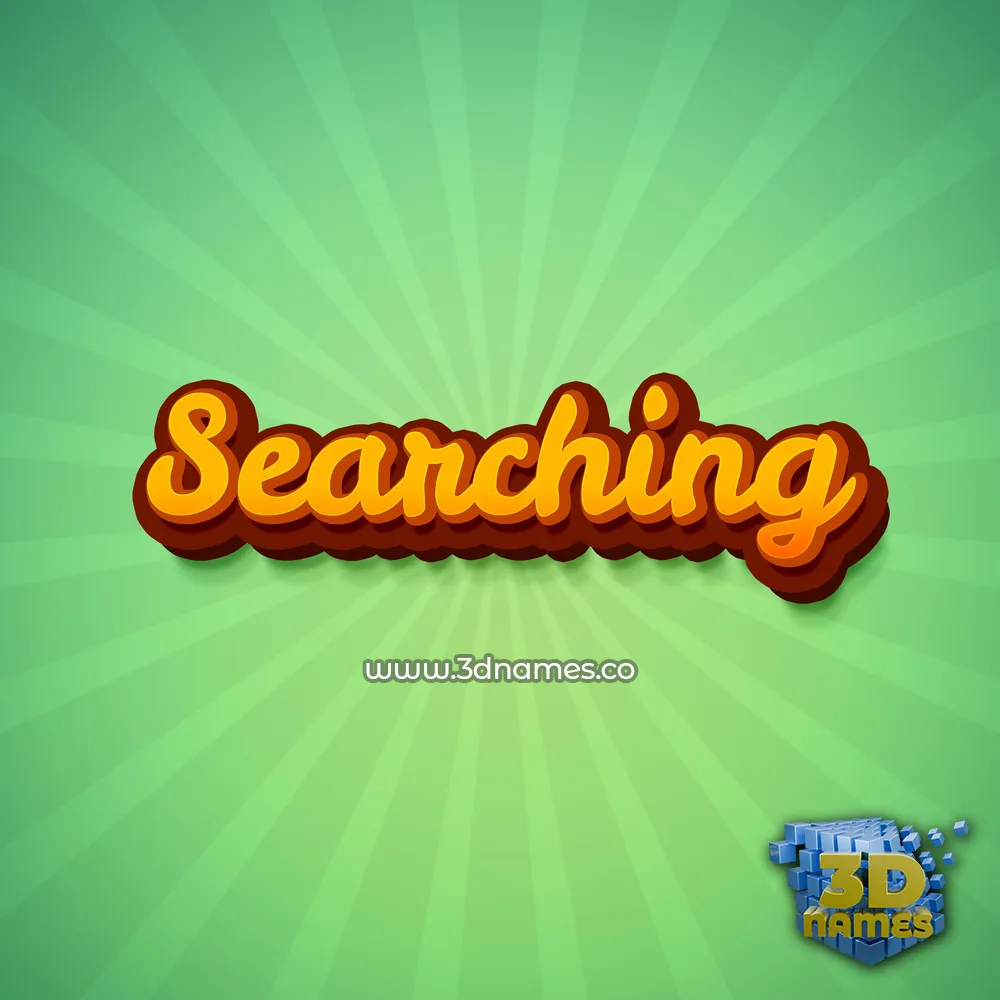 searching in Green Rays style - 3D name wallpaper