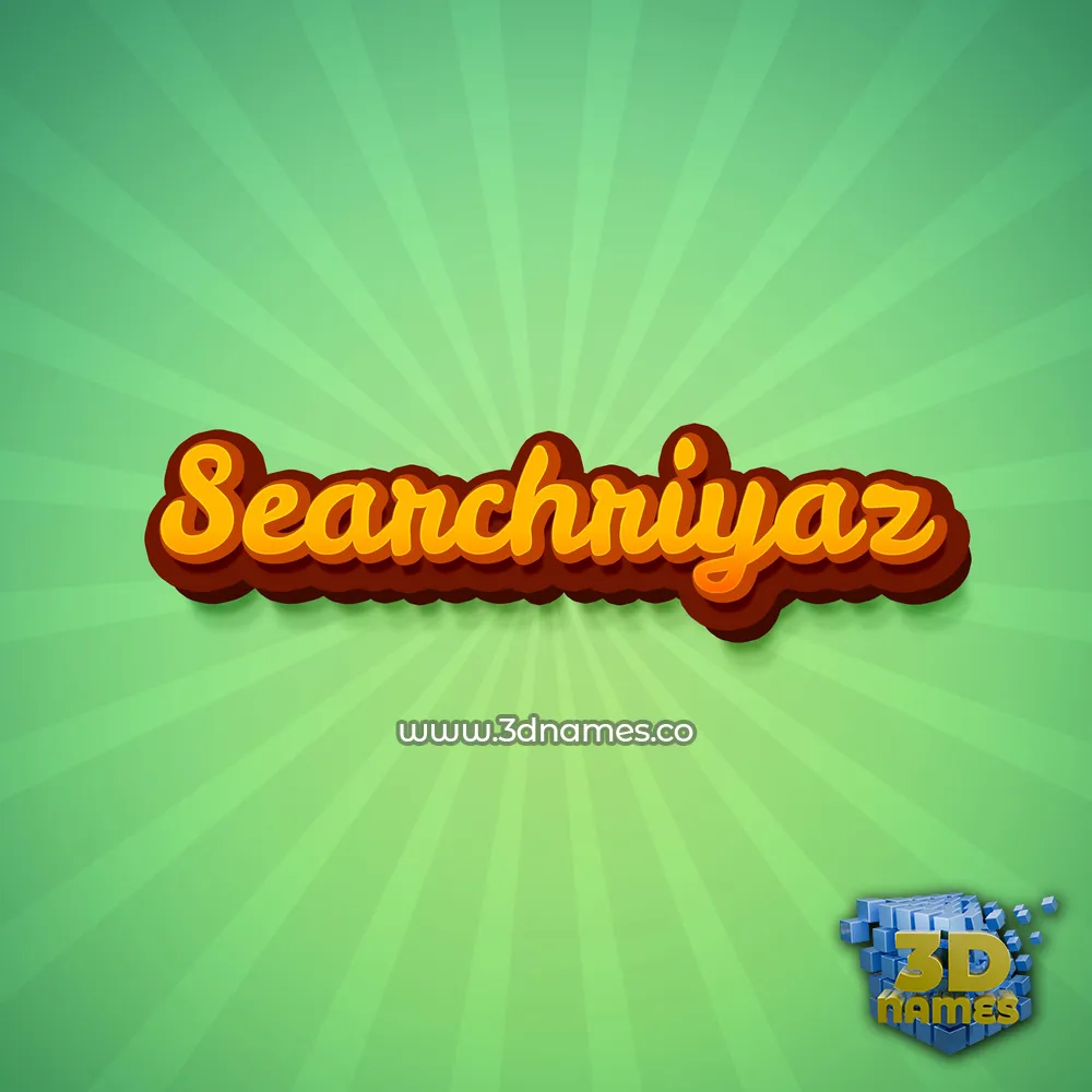 searchriyaz in Green Rays style - 3D name wallpaper