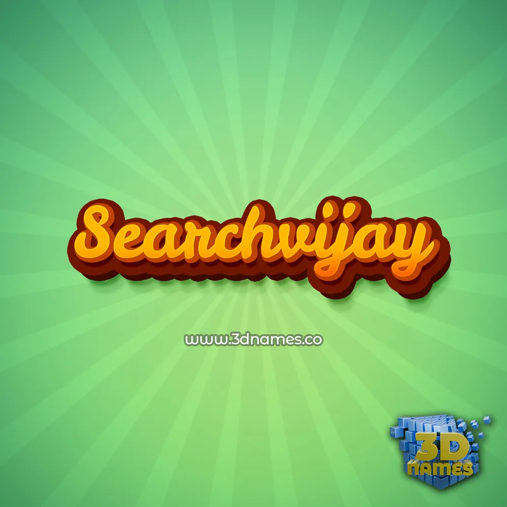searchvijay in Green Rays style - 3D name wallpaper