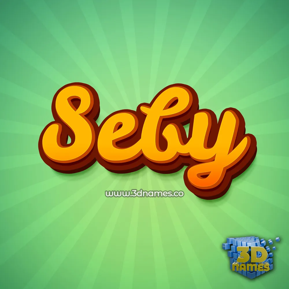 seby in Green Rays style - 3D name wallpaper