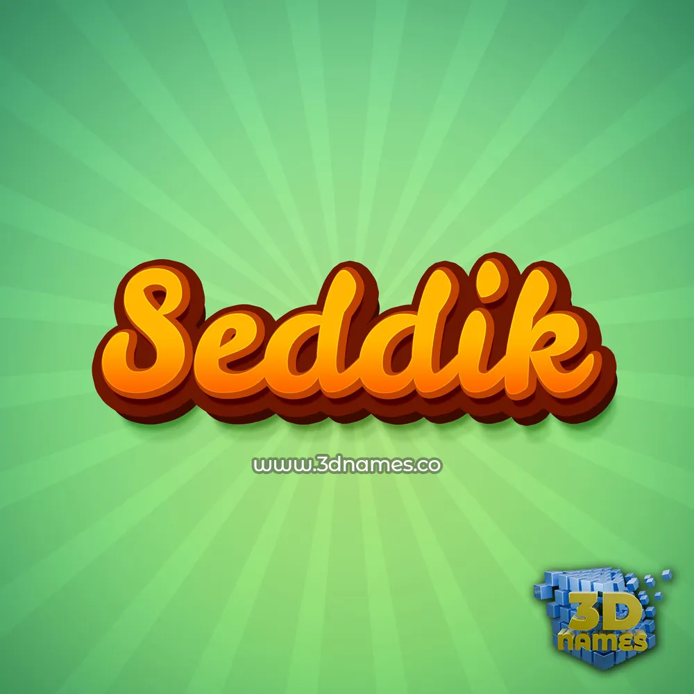 seddik in Green Rays style - 3D name wallpaper
