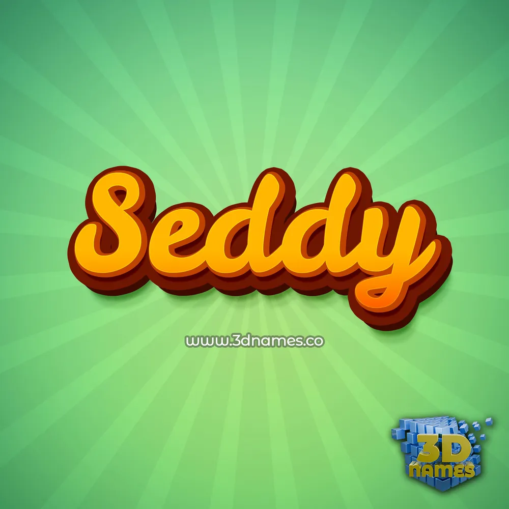 seddy in Green Rays style - 3D name wallpaper