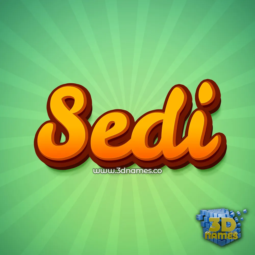 sedi in Green Rays style - 3D name wallpaper