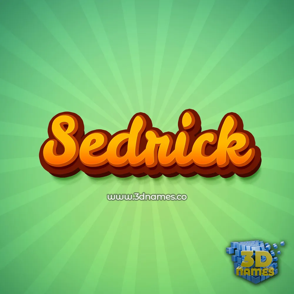 sedrick in Green Rays style - 3D name wallpaper