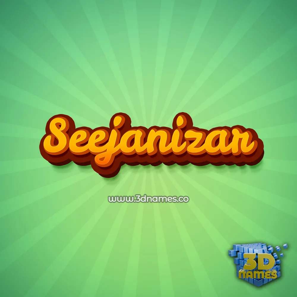 seejanizar in Green Rays style - 3D name wallpaper