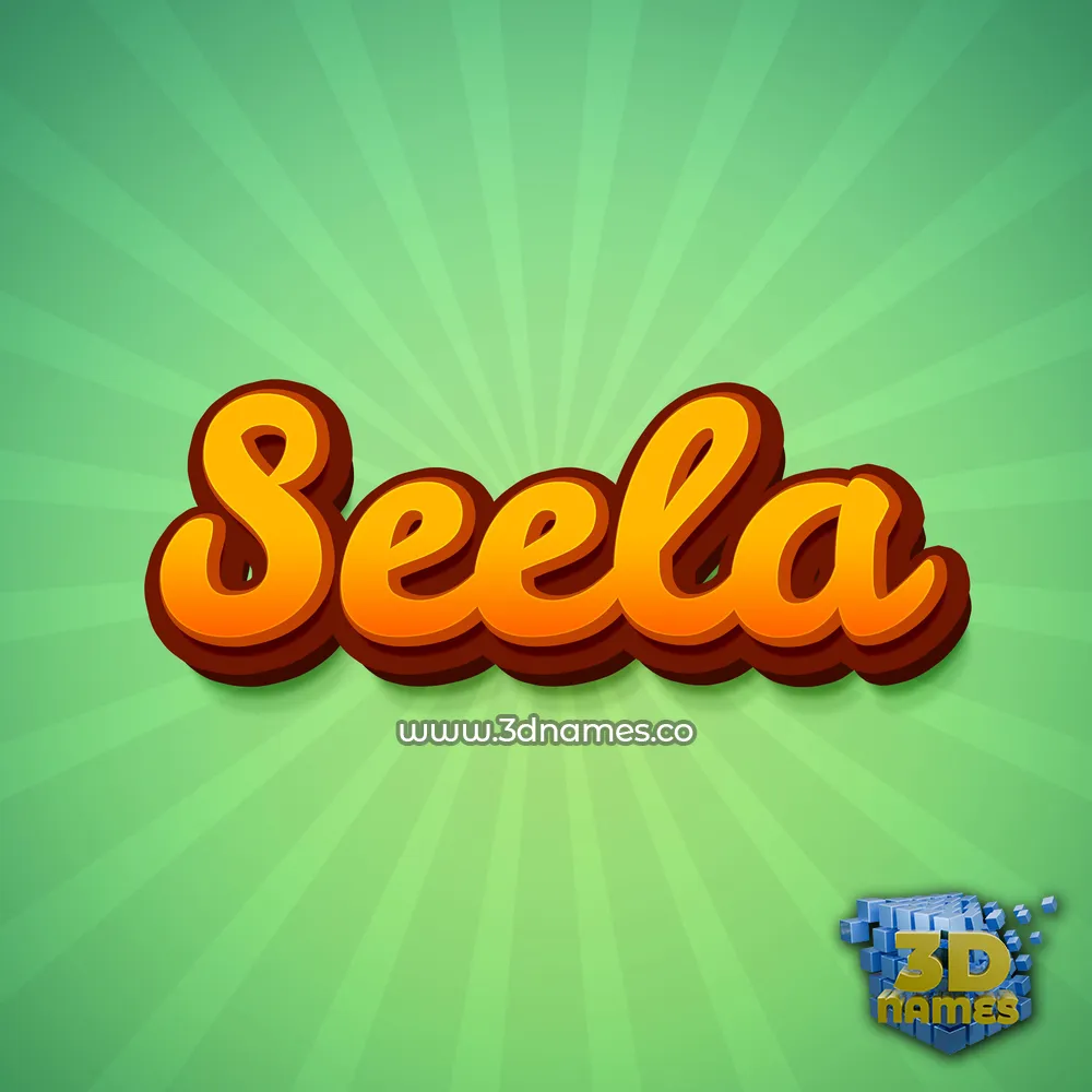 seela in Green Rays style - 3D name wallpaper