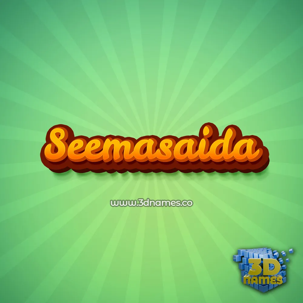 seemasaida in Green Rays style - 3D name wallpaper